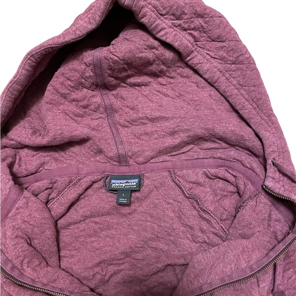 Patagonia Women’s Purple Diamond Quilted Hoodie Sweatshirt / Sweater Large - Picture 3 of 6